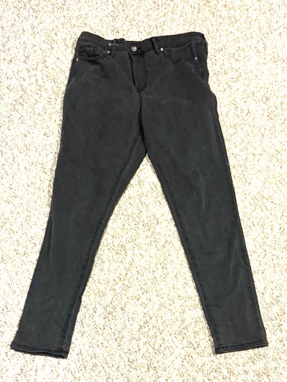 Jessica Simpson High Rise Black Skinny Leg Jeans Size 10